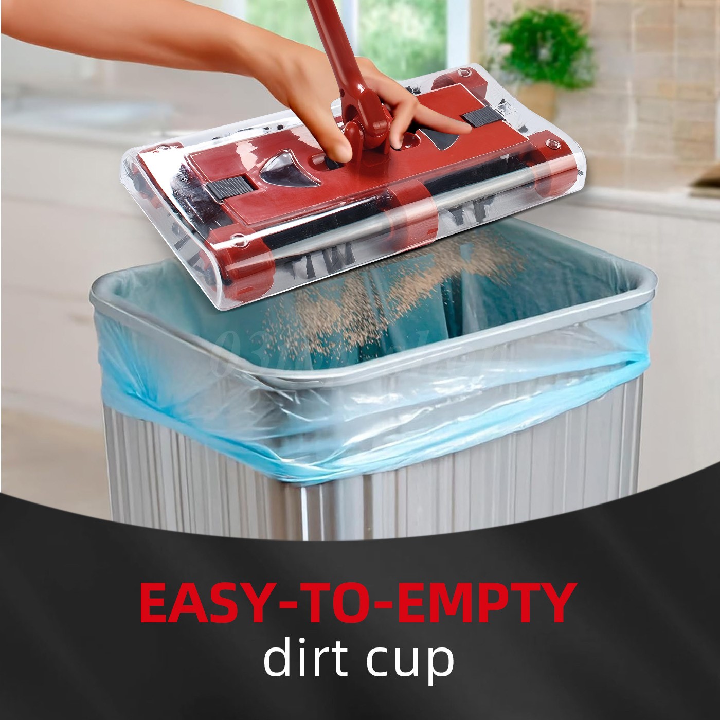 Swivel Sweeper Cordless Vacuum Lightweight 360 Swivel Rechargeable Quad 4000 RPM