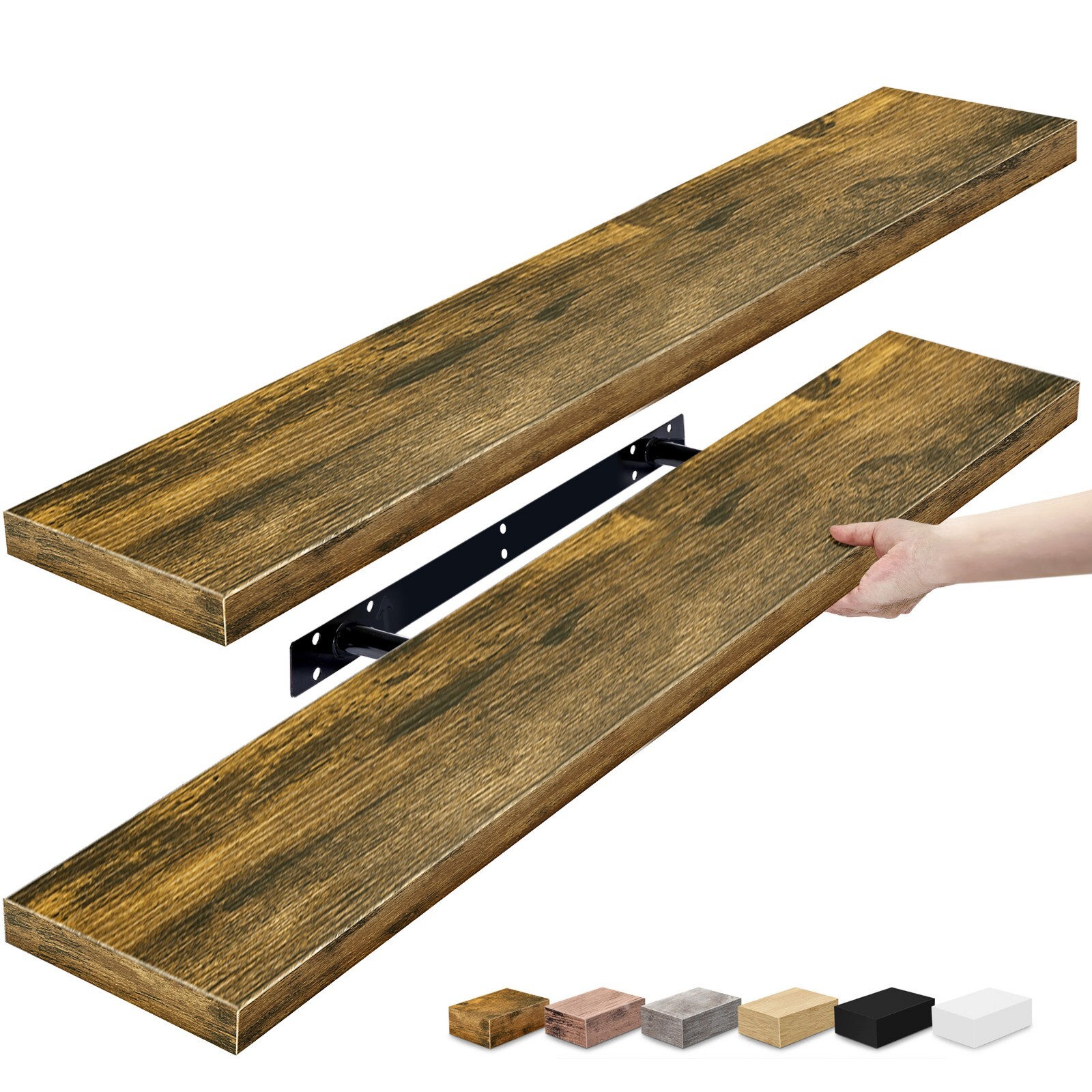 Sorbus Floating Shelves for Wall, 2 Pack (35 Inch) Long Wall-Mounted Shelves