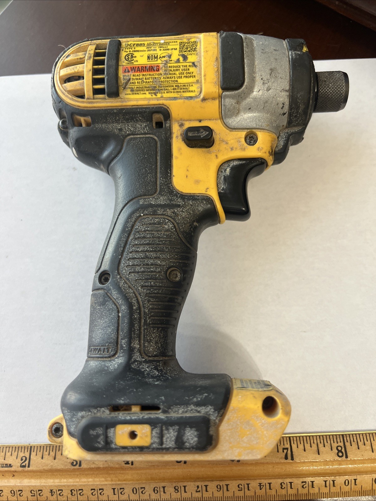 Dewalt DCF885 20 Volt 20V Max Lithium Ion 1/4” Impact Driver Made in USA