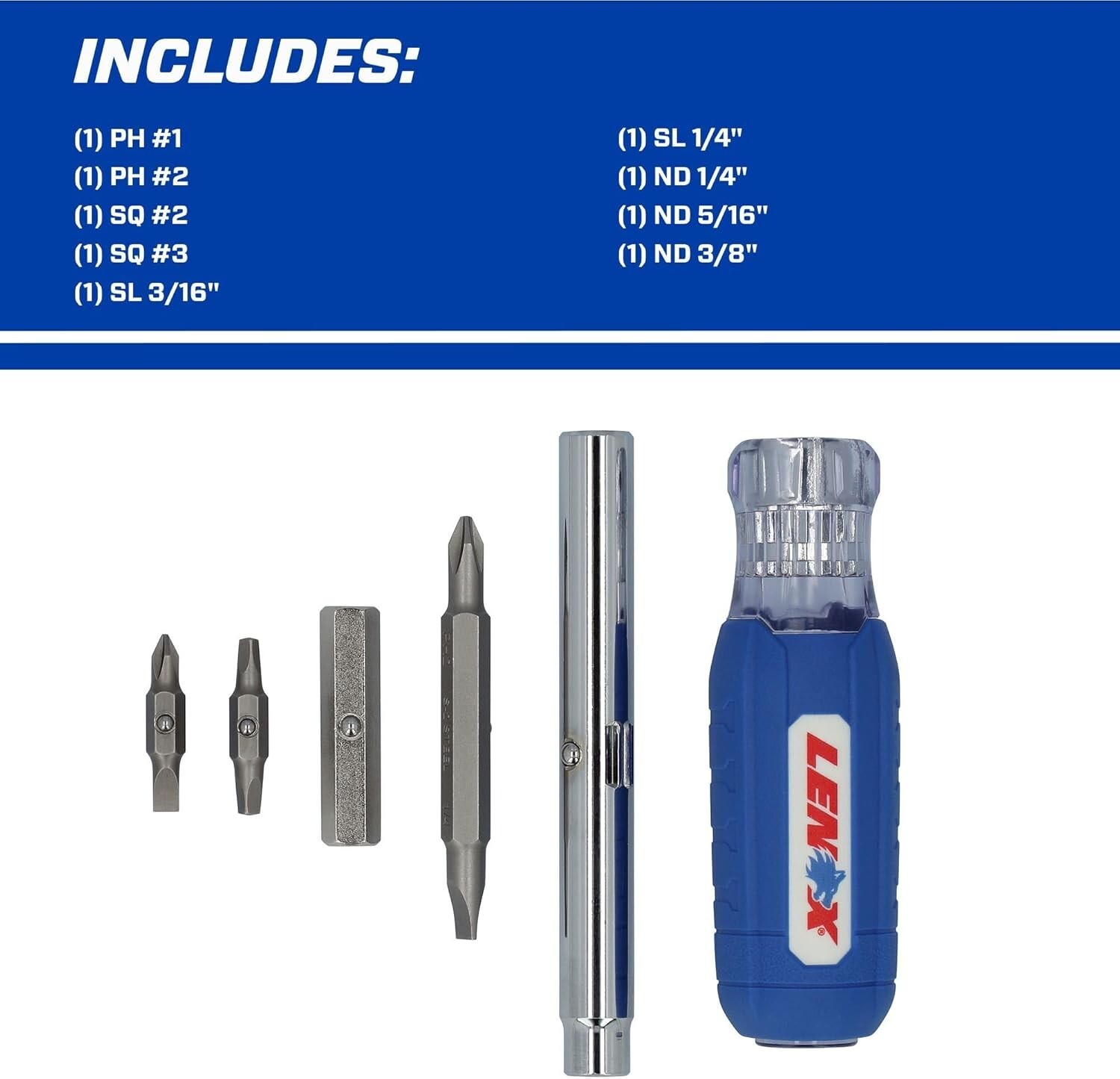 LENOX 9-In-1 Multi-Bit Screwdriver LXHT68000