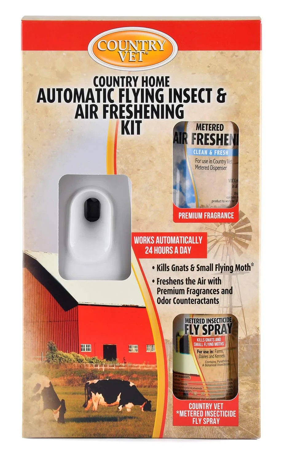Country Vet Fly Insect Kill System & Air Freshening Kit (Battery Powered)