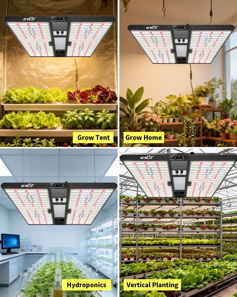 CTLite 2000W LED Grow Light 4×4FT Coverage Commercial Full Spectrum Growing Lamp