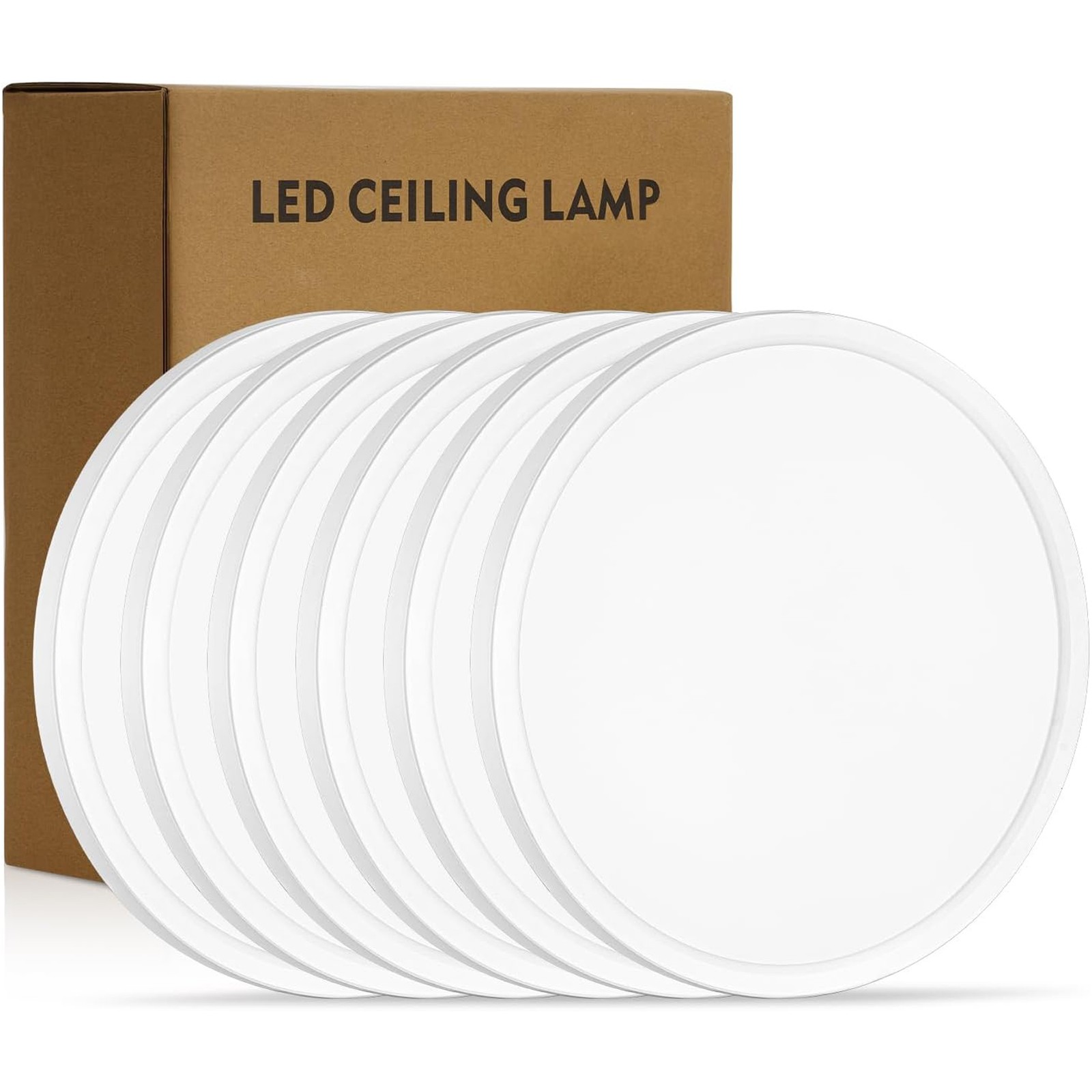 6 Pack 12 Inch 5CCT LED Ceiling Light Flush Mount Dimmable Fixture White 2880LM