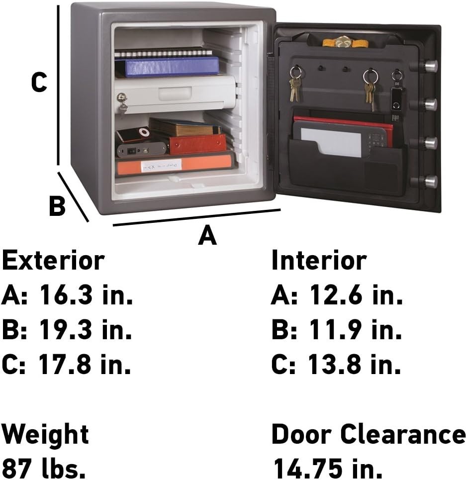 Waterproof and Fireproof Alloy Steel Digital Safe Box for Home with Code Button