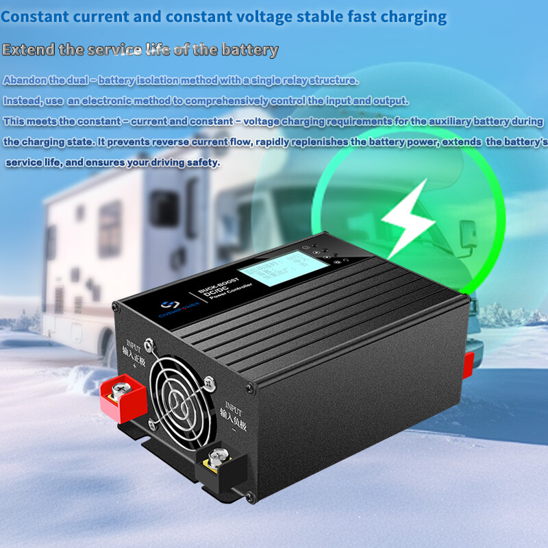 CNSWIPOWER 100A DC-DC Charger 12V 24V for Vehicle Dual Battery Solar 30A 60A 50V