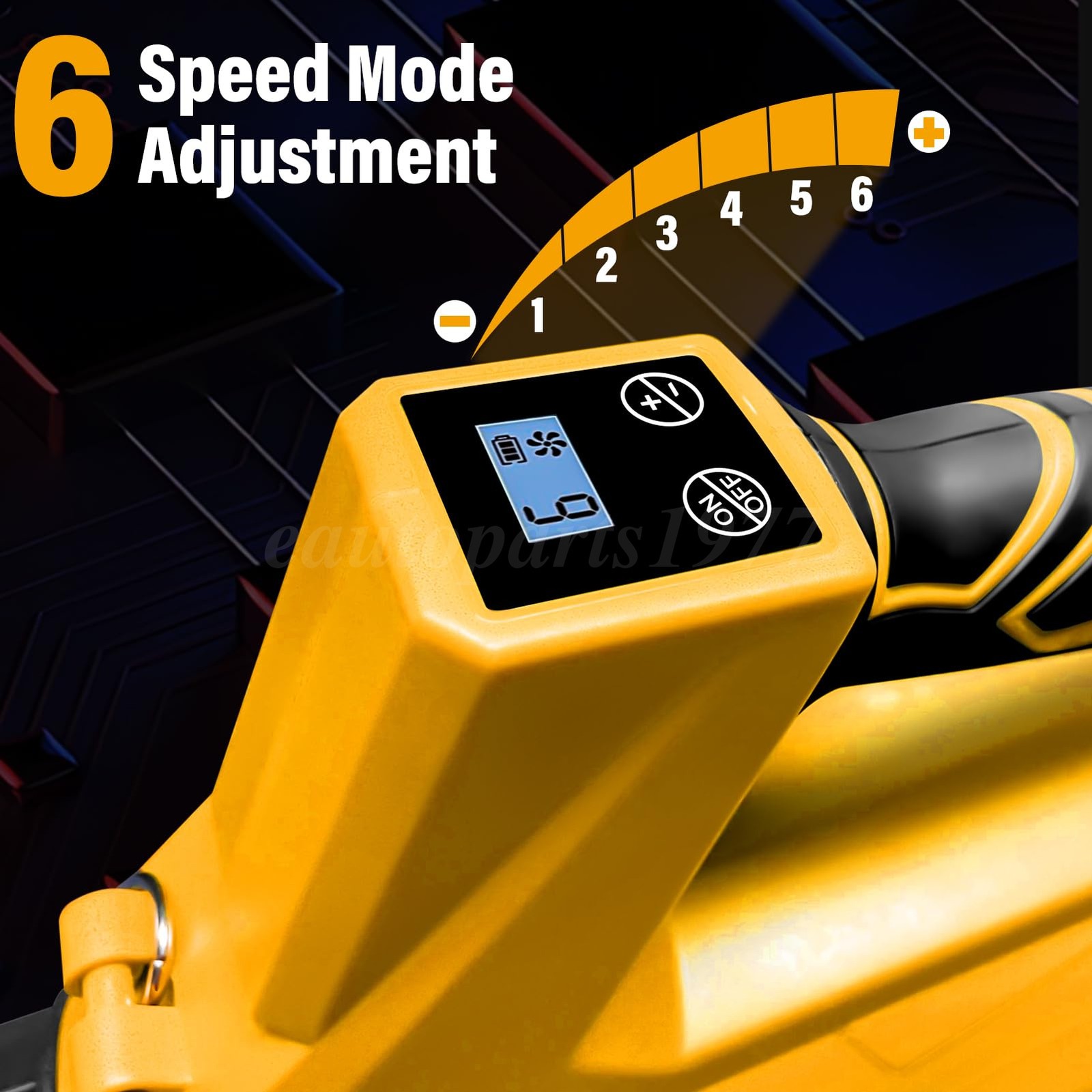 21V Cordless Leaf Blower,6-Speed Adjustment & LCD Display 650CFM/280MPH Velocity