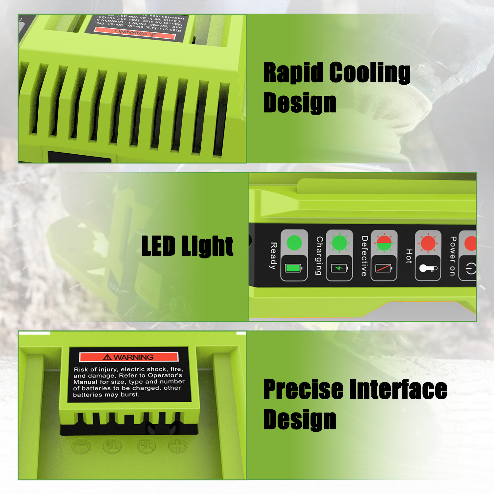 40V Rapid Charger for Ryobi One Plus 40Volt lithium-ion Battery Charger OP401