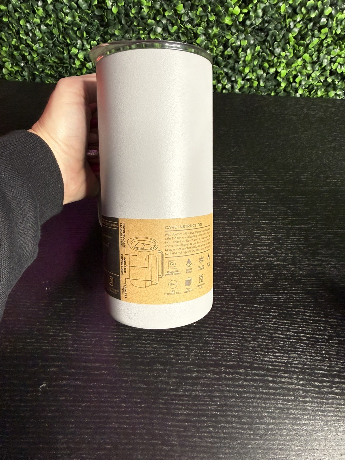 HYDRAFLOW Parker Gray Mug Tumbler W/Handle 25Oz Keeps Cold 24hrs./Hot For 12hrs