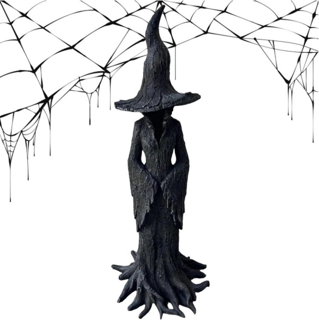 1 Pack Cracker Barrel Tree Witch Statue 2025 30 cm Halloween Decor – New in Box