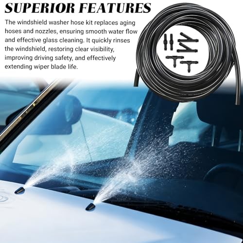 30 Car Windshield Washer Hose Kit 4M 13Ft Black 1.0 Count Electronic Gadget