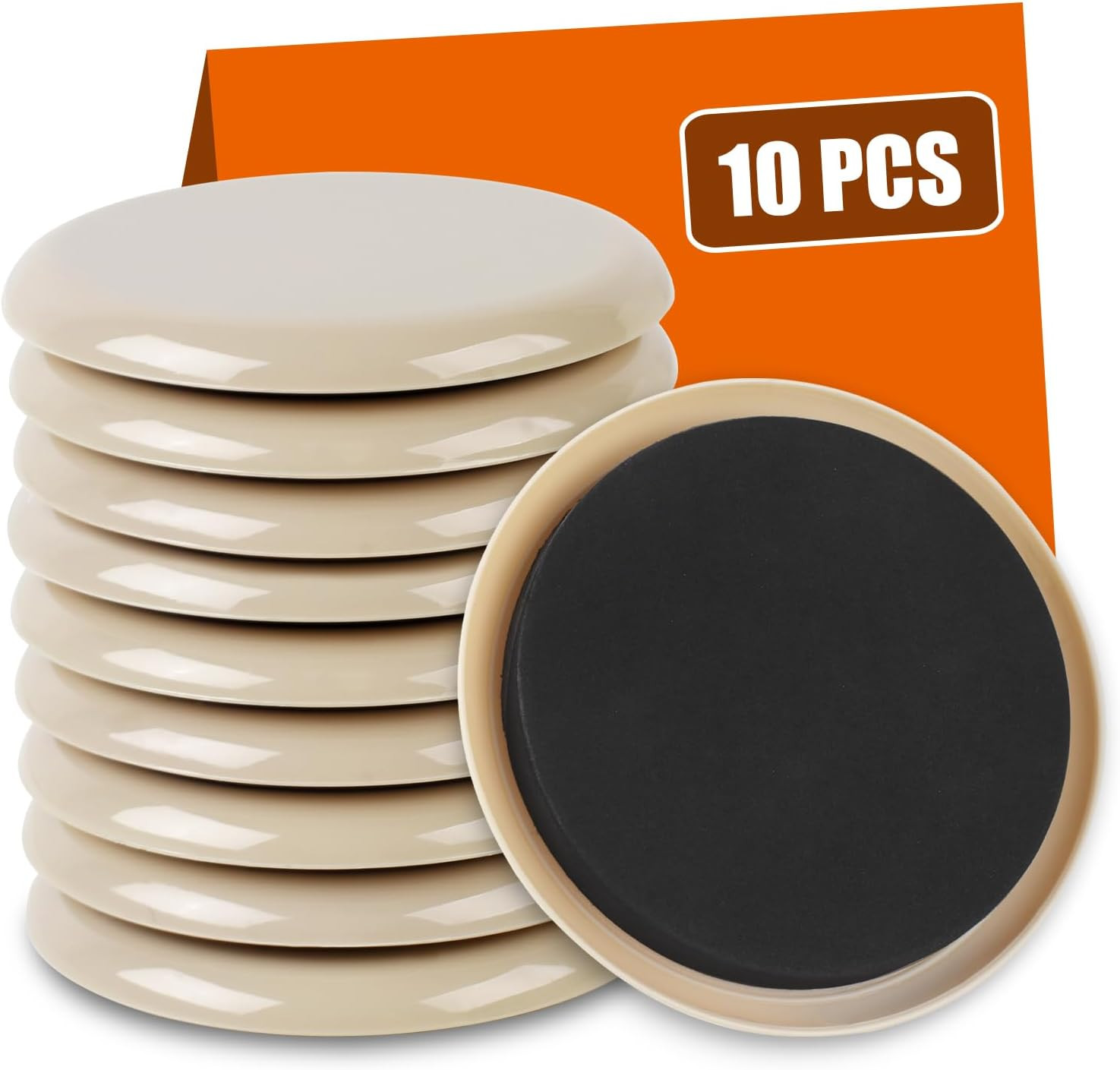 10PCS 3 1/2″ Furniture Sliders – Ideal for Hardwood Floors & Carpet Use