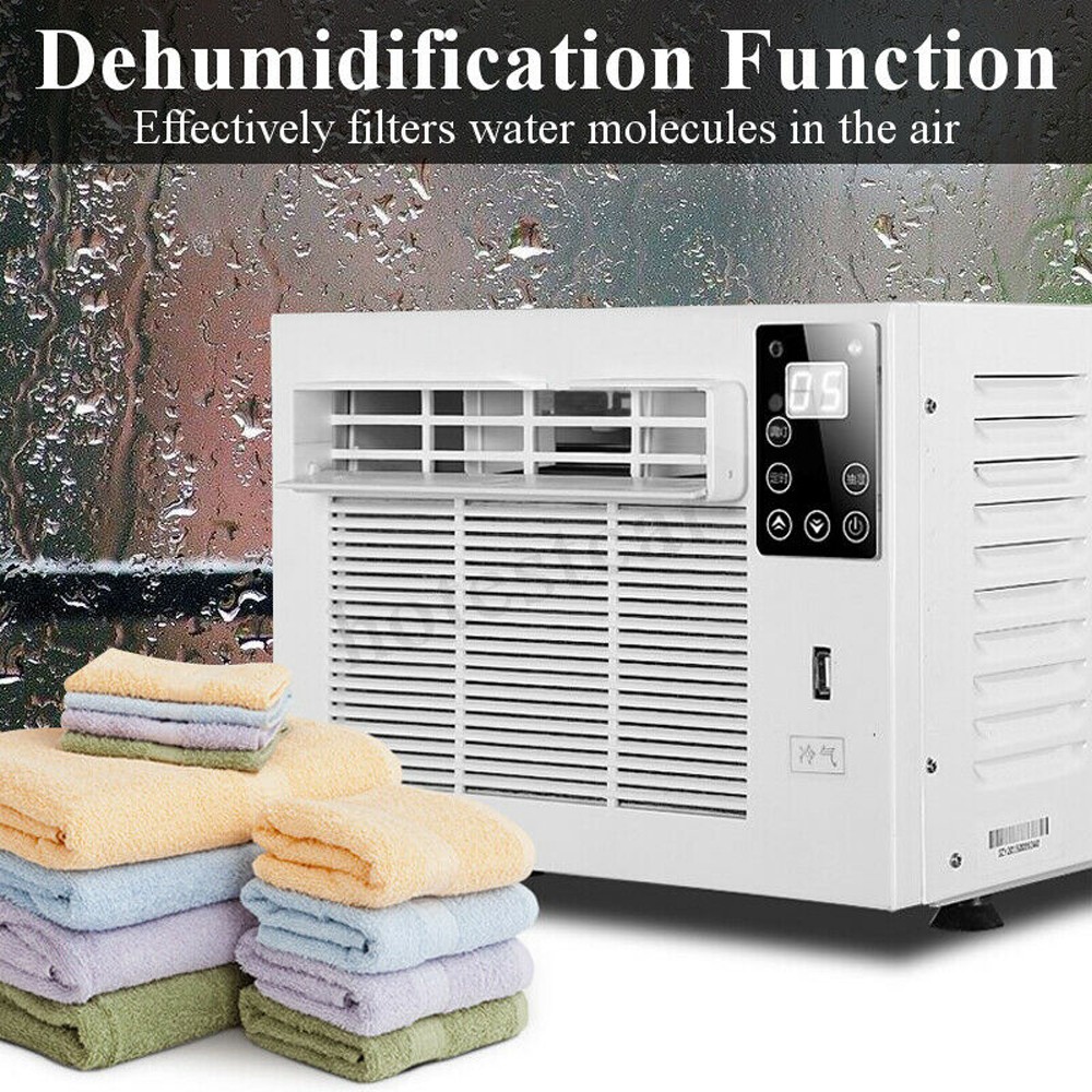 1100W 110V Portable AC Unit Refrigerated Air Conditioner Cold&Heat Timer Remote