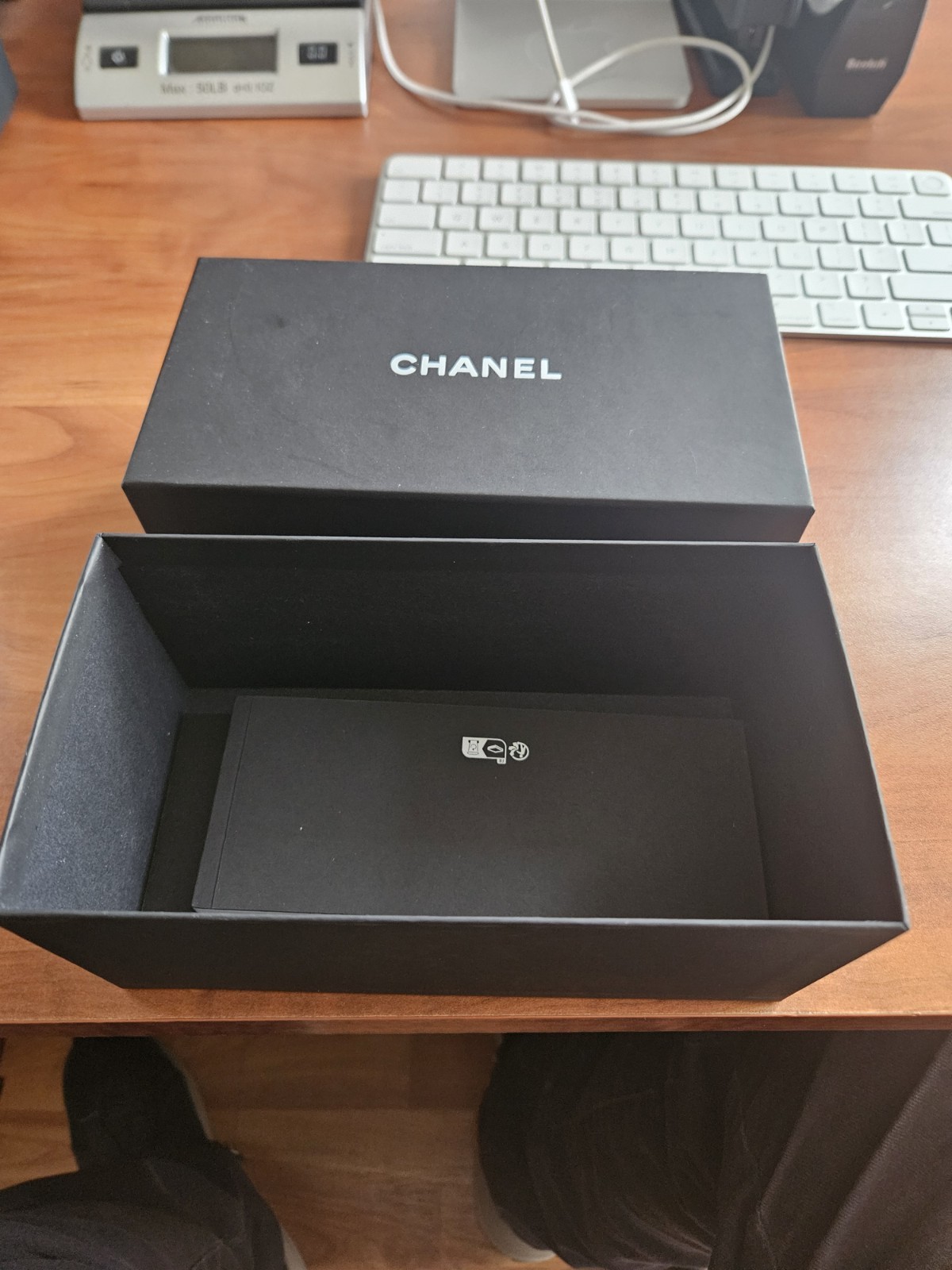 Chanel Empty Box Black Rectangular Authentic 7.5 X 4 X 3.5