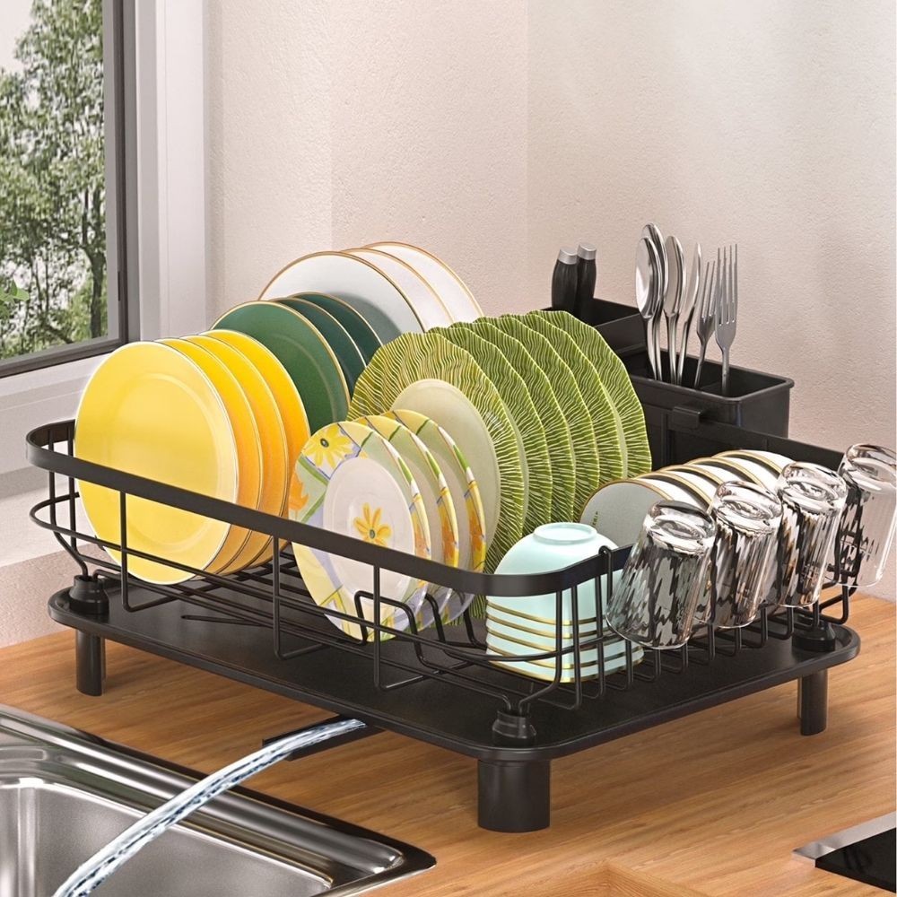 Dish Drying Rack Dish Drainer for Kitchen Counter, Large Dish Rack