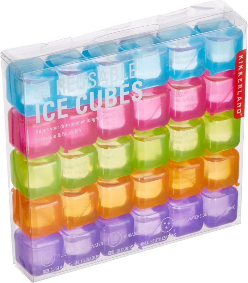 Reusable Ice Cubes Set of 30 Multicolor