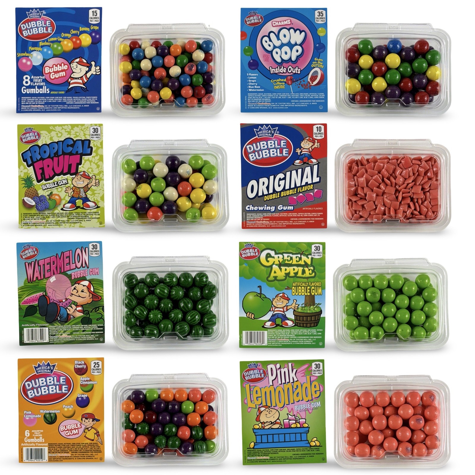 Dubble Bubble Gumball Tub – Classic & Filled Bubble Gum | Choose from 25+ Flavor