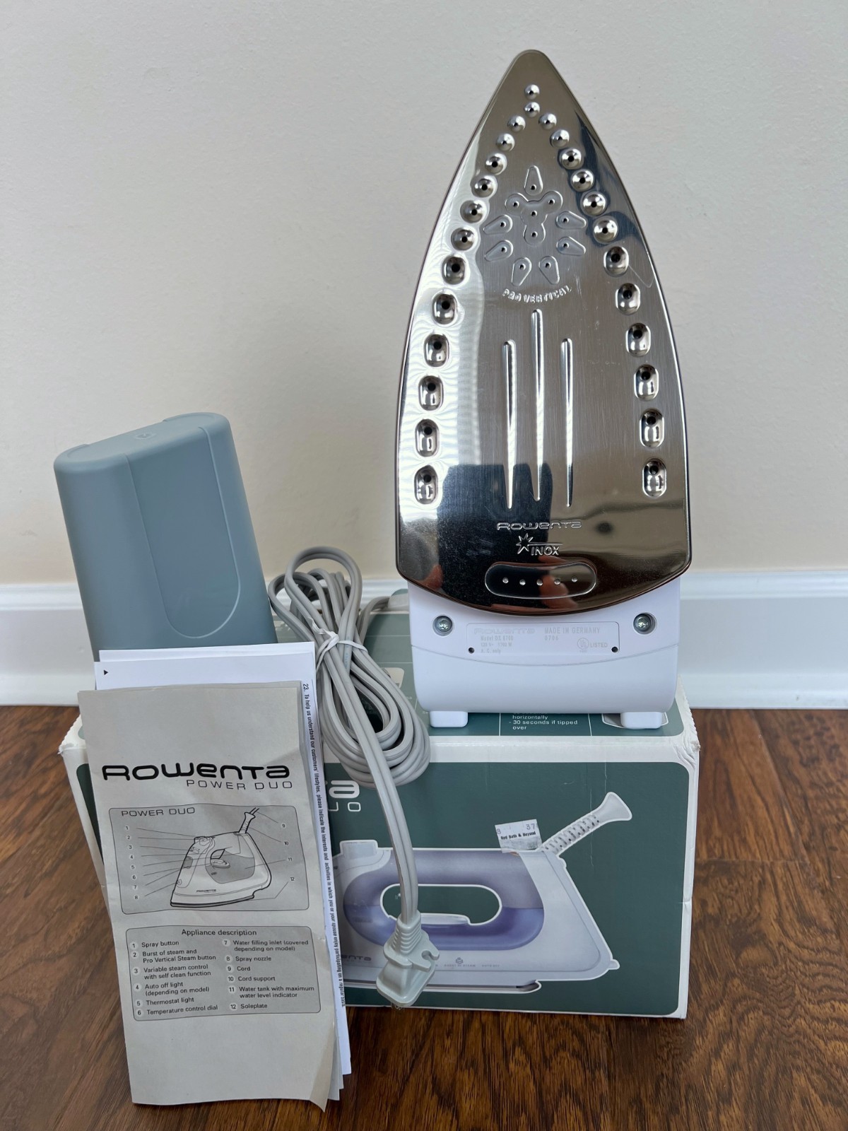 *NEW in Box* ROWENTA Power Duo Iron DX6700 Pro Vertical Steam Self Clean *1700W*
