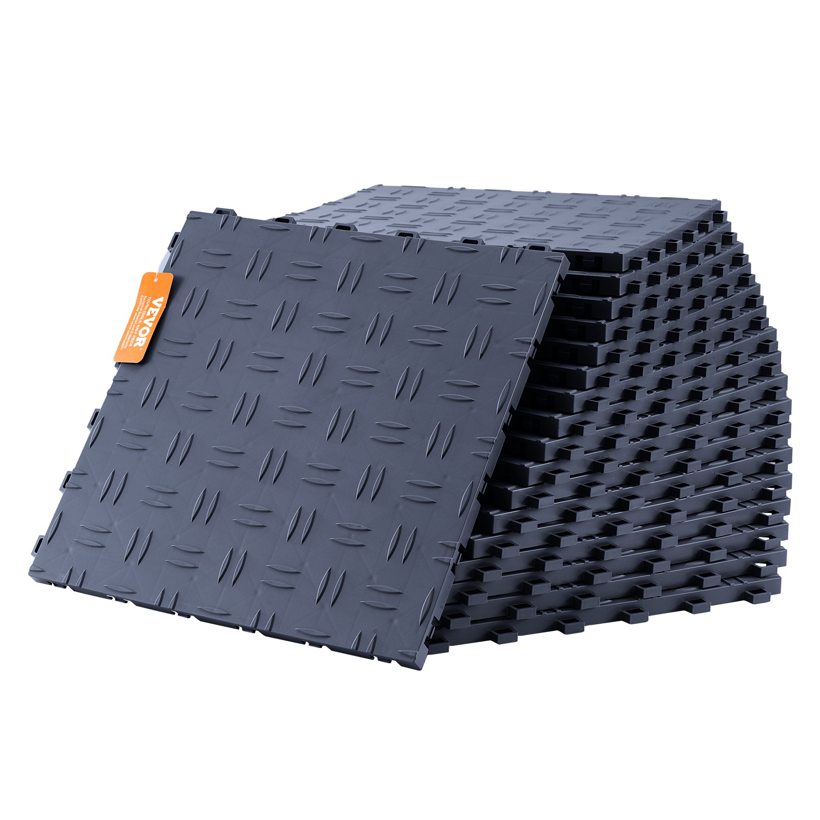 VEVOR Garage Tiles Interlocking 12×12 in 50 Pack Garage Flooring Tiles Gray