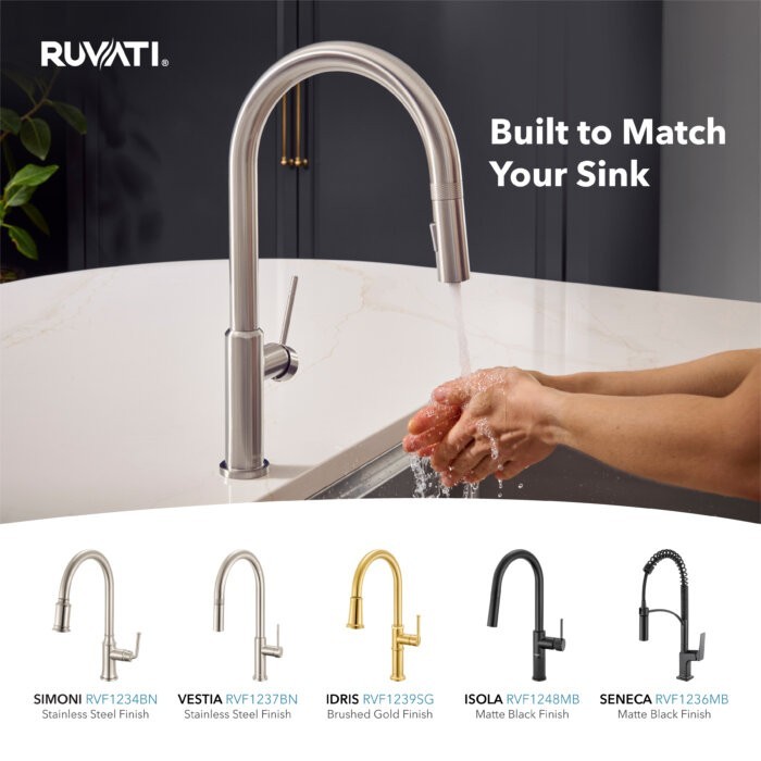 Ruvati 36″Undermount Slope Bottom Offset Drain Reversible Sink- RVH7497