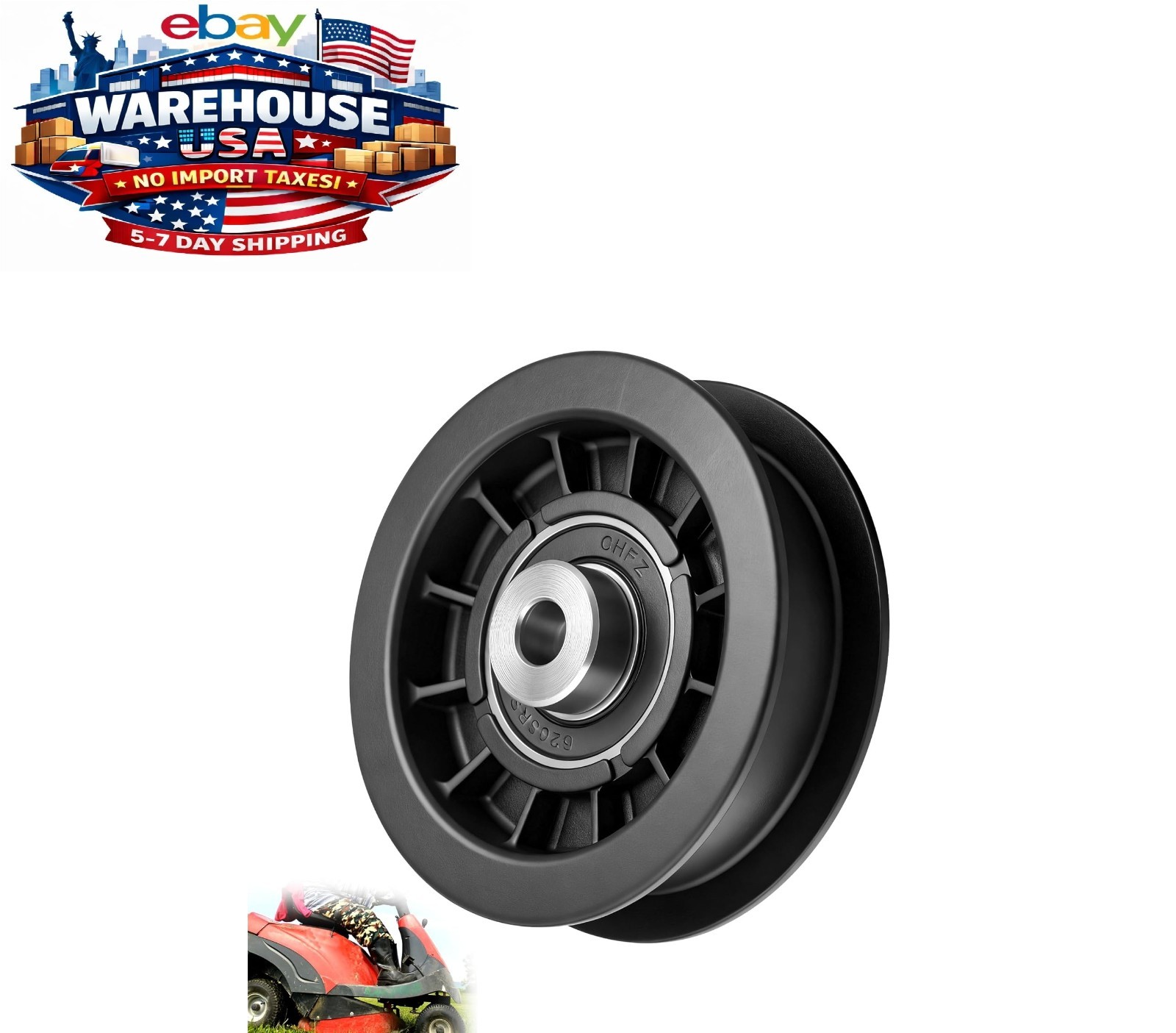 Flat Idler Pulley 54″ For Husqvarna YTH26V54 YTH2754 Z254F Z254i YTH2454 54 Deck