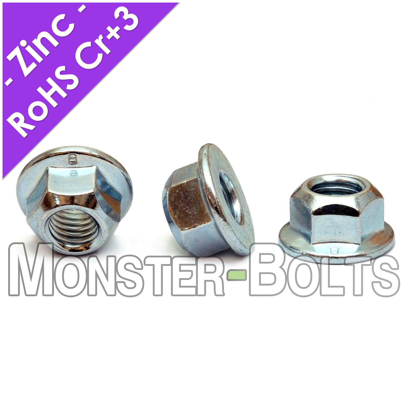 Zinc Hex Flange Prevailing Torque Lock Nuts DIN 6927 Class 8 – M5 M6 M8 M10 M12