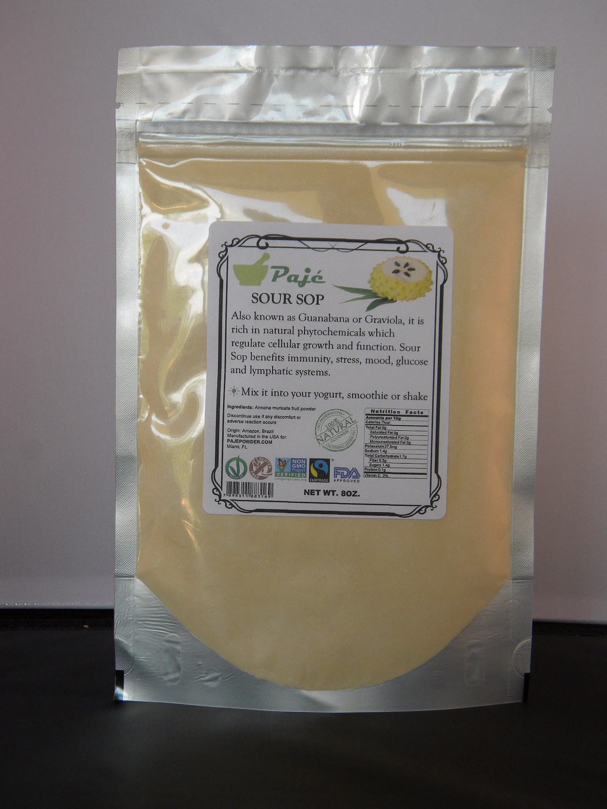 SOURSOP FRUIT powder 4oz 8oz 16oz 32oz 4lb 5lb 10lb Guanabana Graviola – Paje