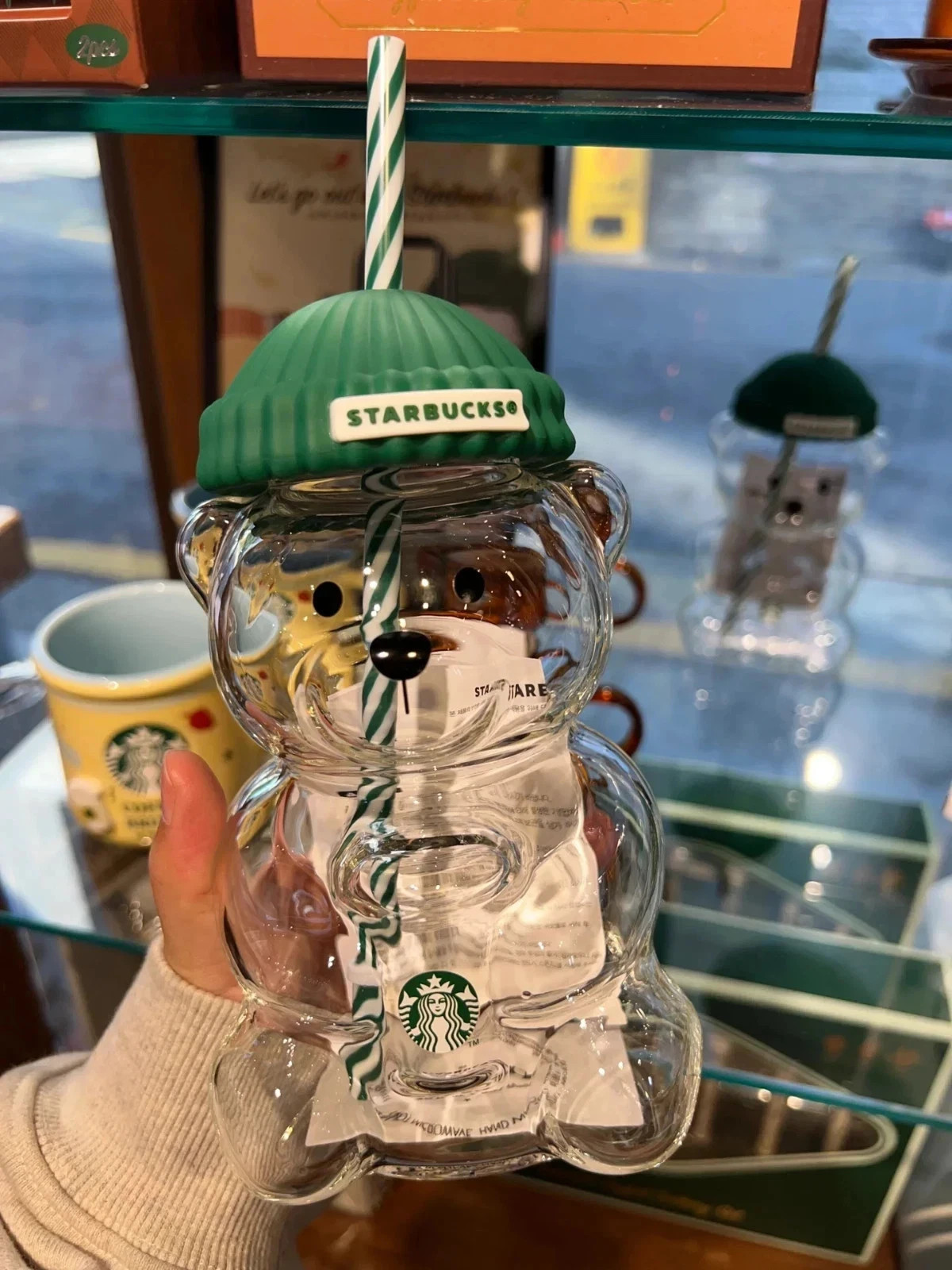 2025 Glass Starbucks Bearista Bear Cold Cup Holiday Limited Edition