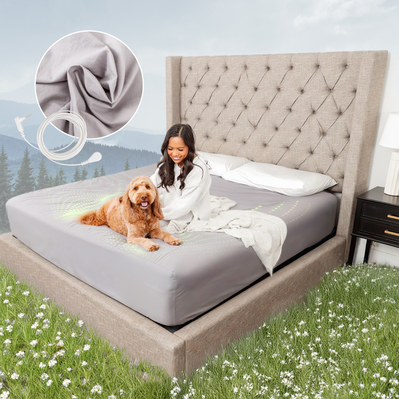 Fitted Grounding Sheets, 20% Silver + Organic Bamboo, Silky Soft MADE IN USA