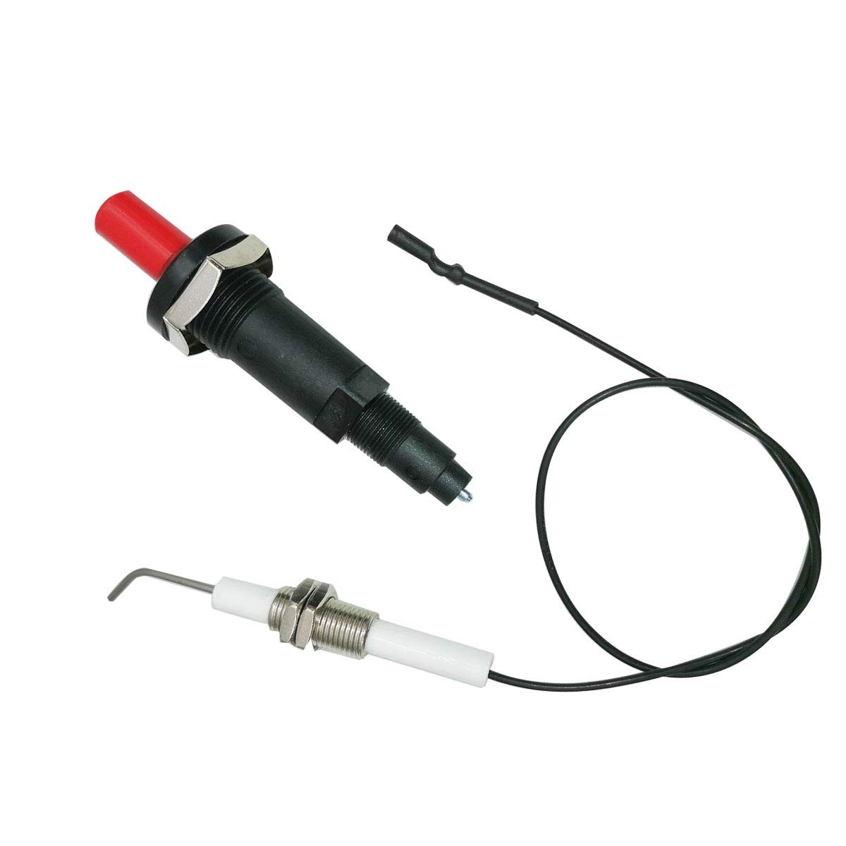 2 Sets 11.8″ Long Propane Push Button Piezo Igniter Kit Gas Grill/Range/Heater