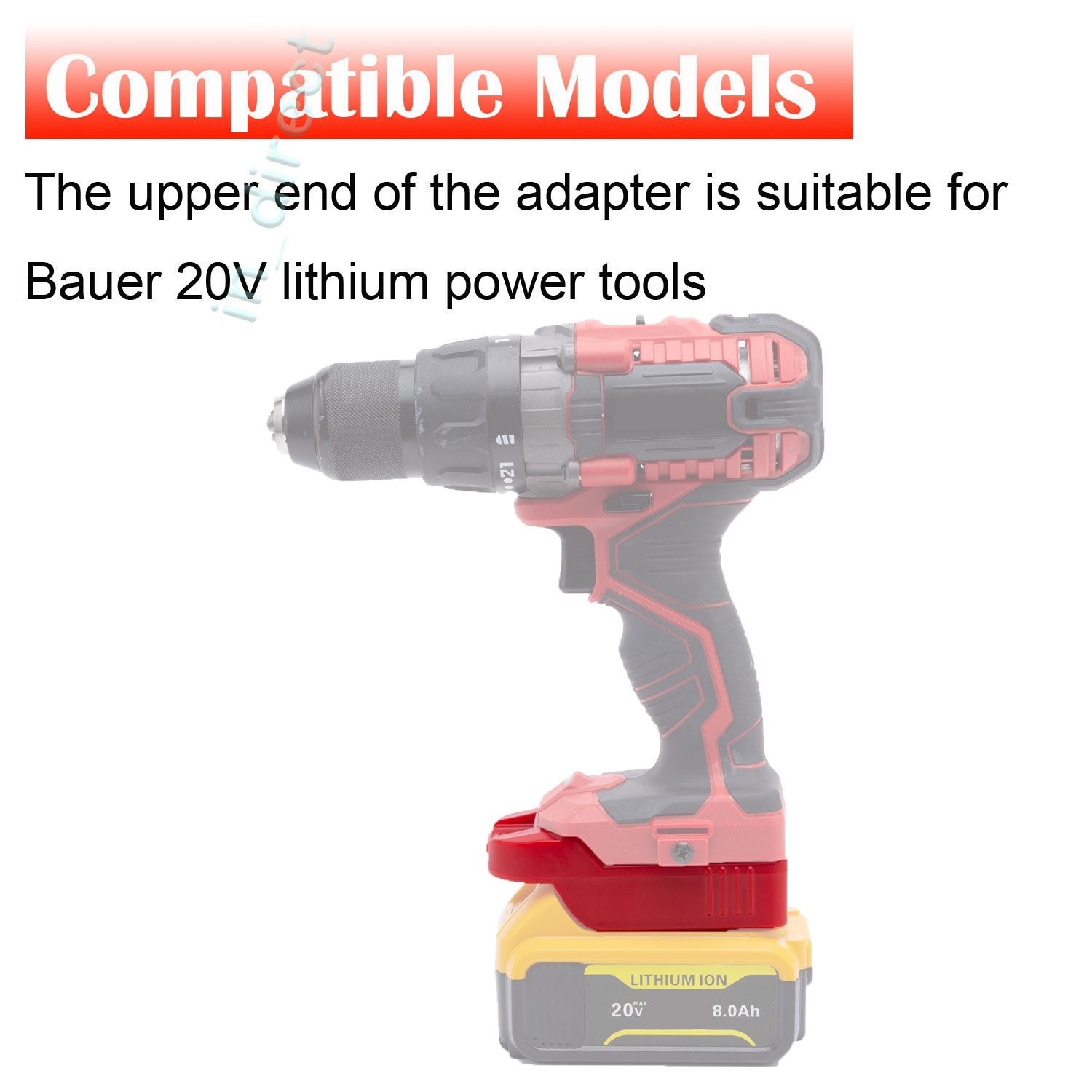 Battery Adapter Fits For Dewalt/Hercules 20V Battery To For Bauer 20V Power Tool