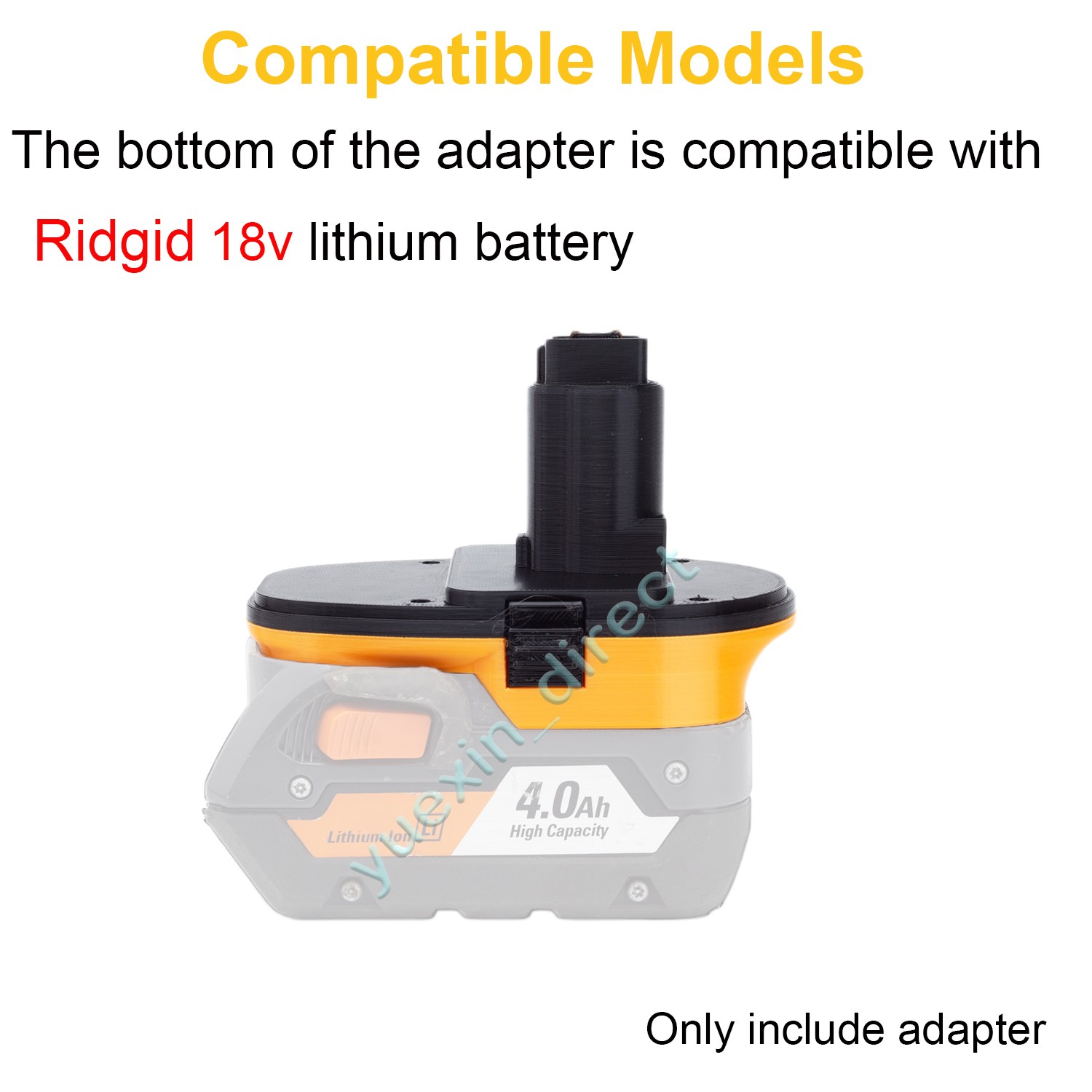 Battery Adapter For Ridgid 18V Battery Convert To Fits For Dewalt 18V Ni-cd Tool