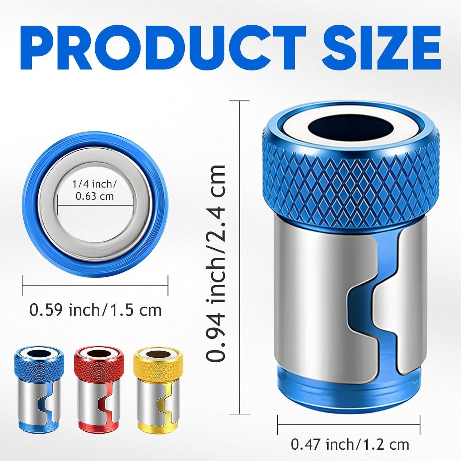 SEESE Strong Magnetic Screw Ring 1/4 Inch/ 6.35 mm Universal Magnetic Screw H…