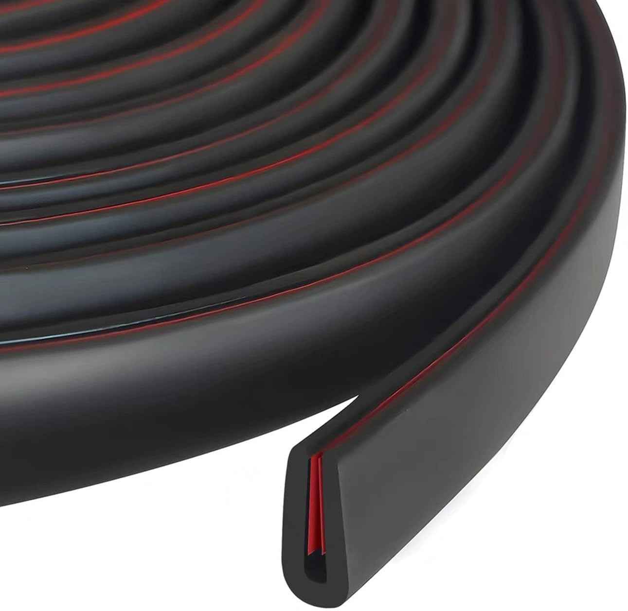 Rubber Edge Trim 1/16″ Self Adhesive U Channel Edge Protector Black 10FT EPDM