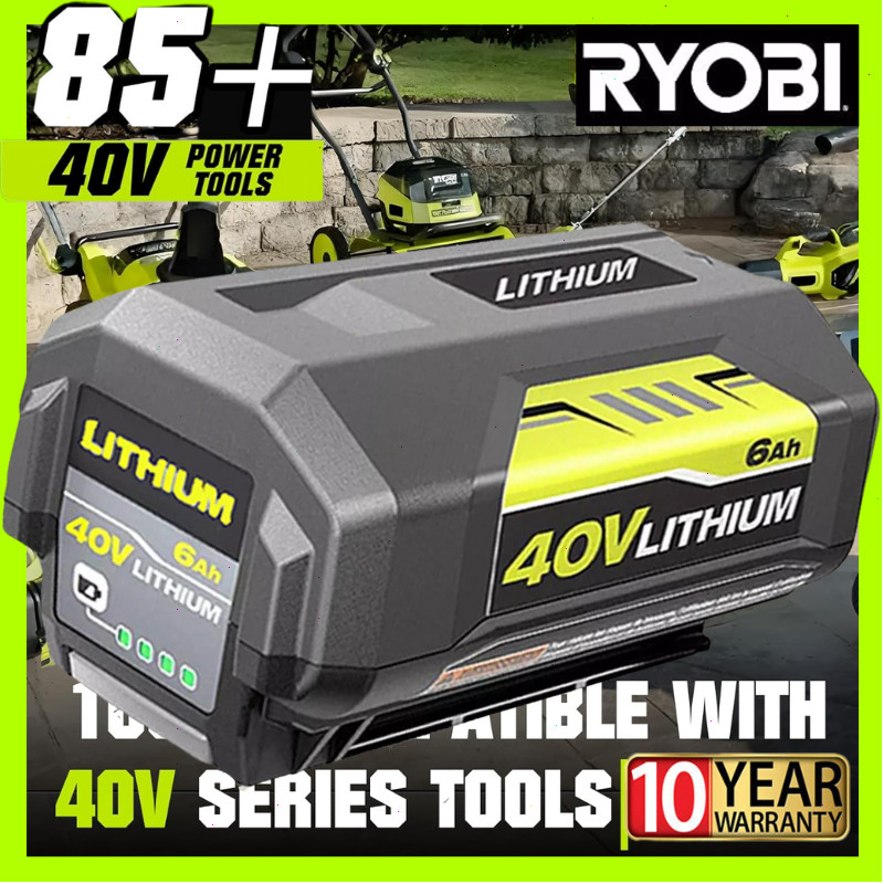 1~4PACK 8.0Ah Battery 40 Volt for Ryobi 40V Lithium OP40602 Battery with LED