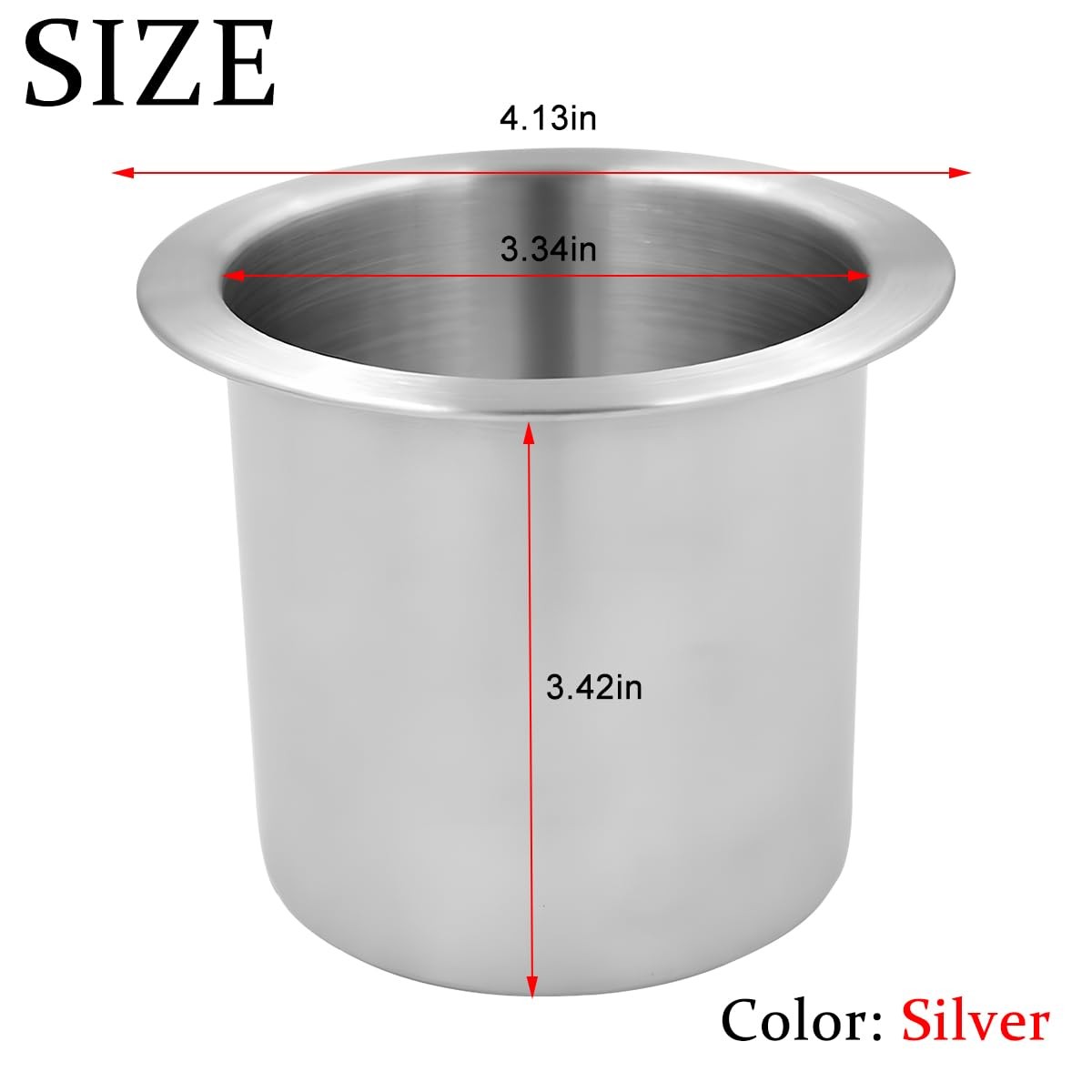 Drop-in Car Cup Drink Holder, 2PCS 3.43 Inch Stainless Steel Poker Table Wate…