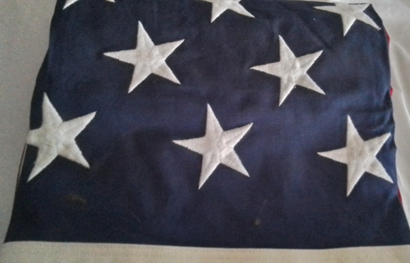 American Flag 5×9.5ft 100% Cotton, Embroidered Stars,Brass Grommets,USA Made New
