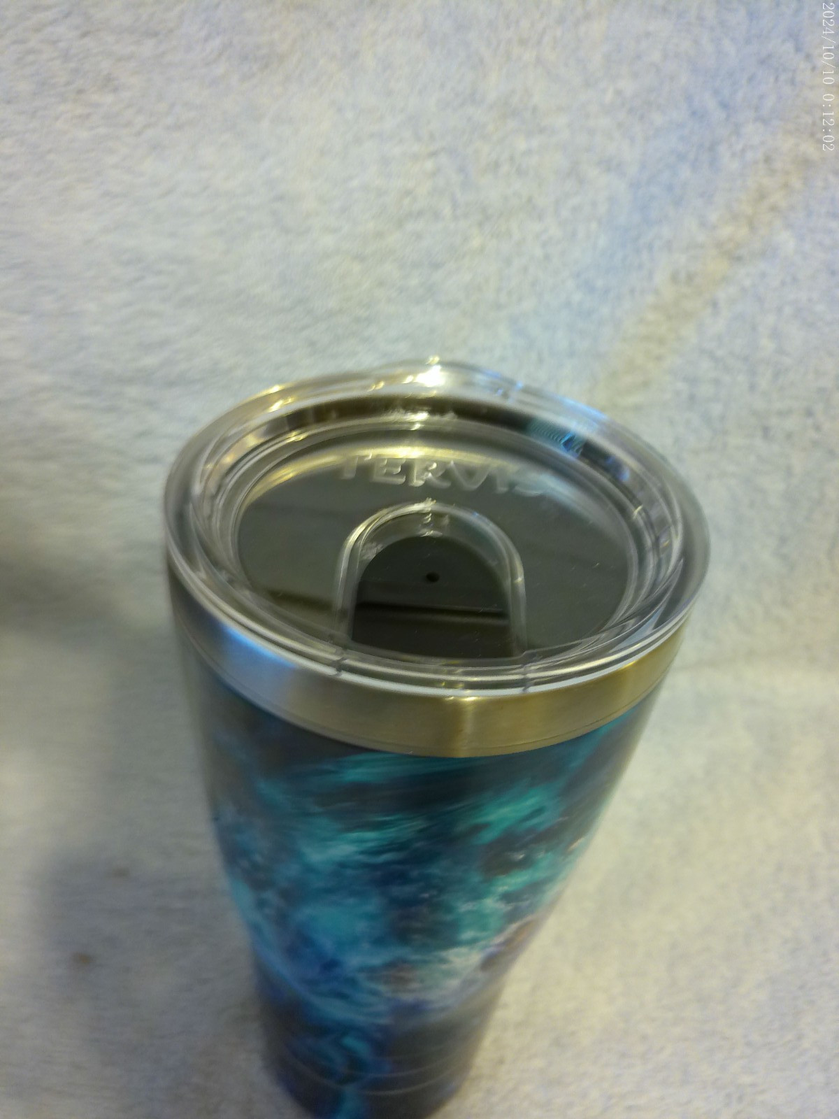 Tervis Stainless Drink Tumbler 30 Oz. Teal Splash V3 8Hrs. Hot 24 Hrs. Cold New