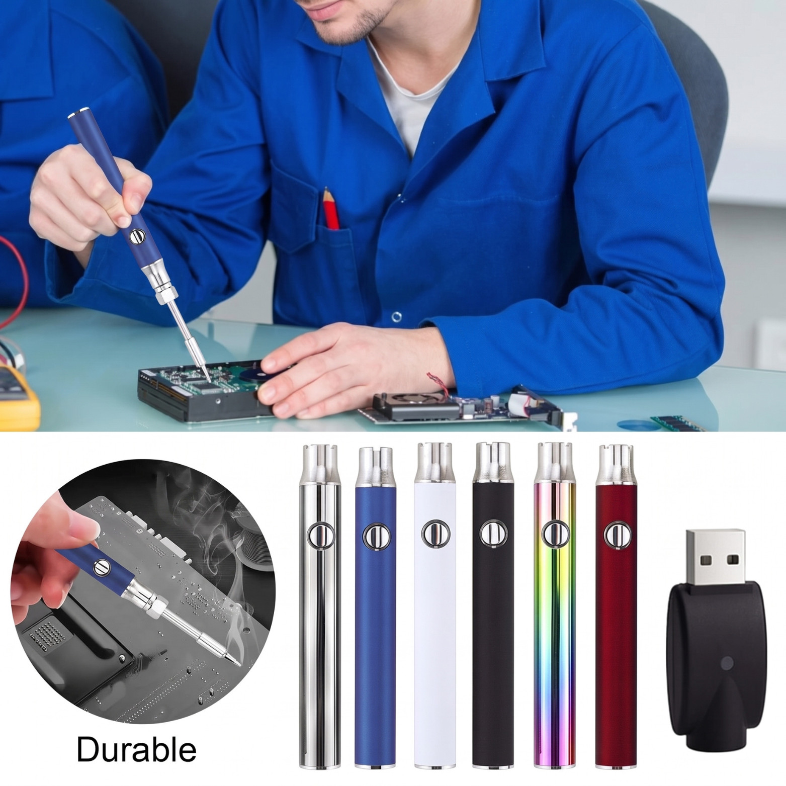 1100mah Welding Battery Pen Wireless Electric Soldering Tool USB Rechargeable