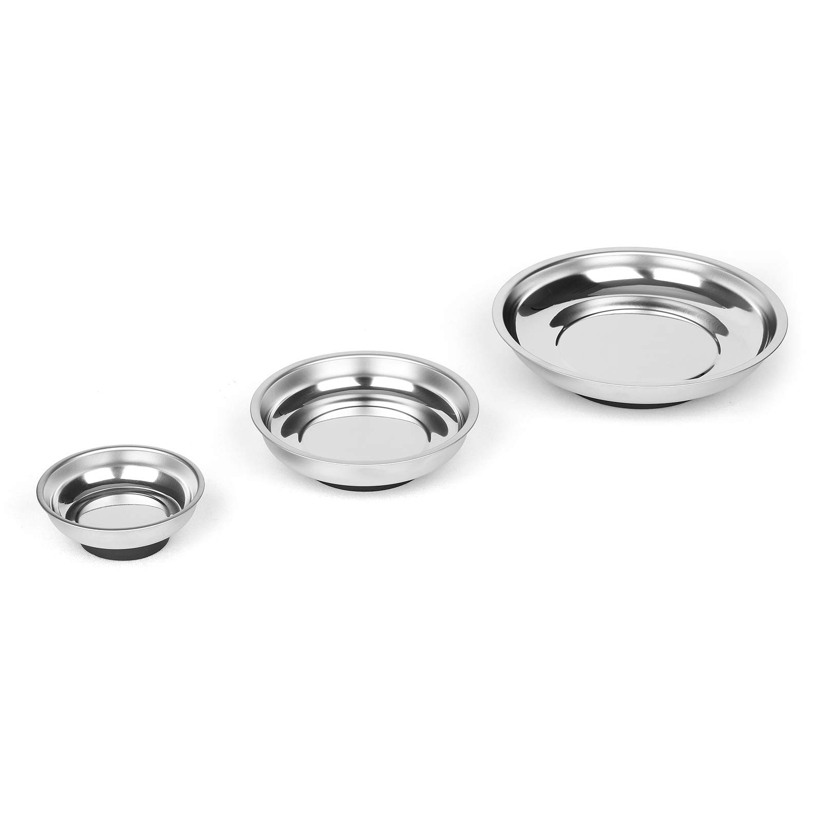 Mayouko 3Piece Round Magnetic Trays Set, 3″ 4″ 6″, Trays Tool Holder for Scre…