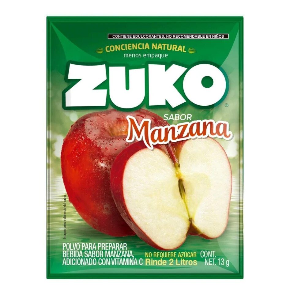 ZUKO Many Flavors No Sugar Needed Makes 2 Liters Of Drink Mix 15g/11gFrom Mexico
