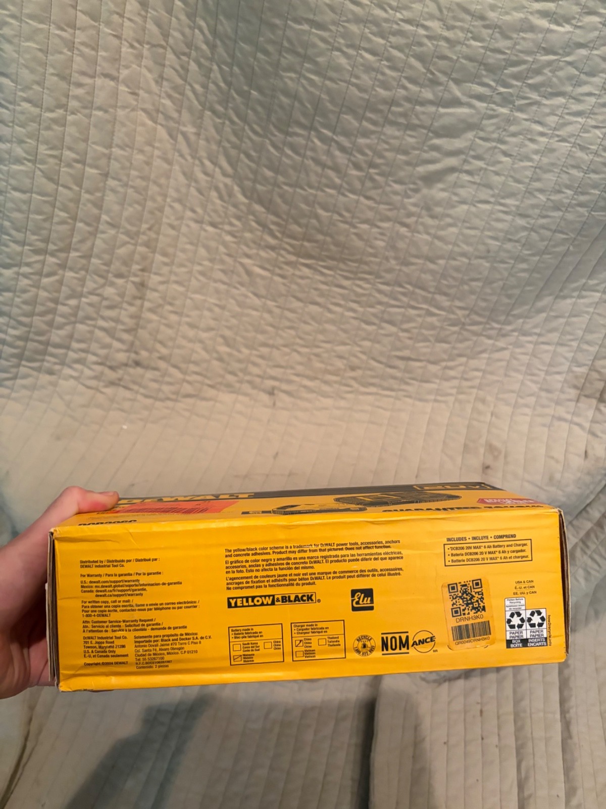 New Dewalt DCB206C 20-Volt MAX Lithium-Ion 6.0 Ah Battery Pack & Charger Kit