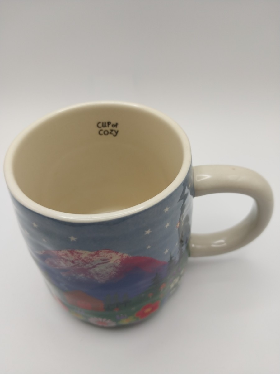 Natural Life Cozy Mountain Floral Ceramic Mug Multicolor Decorative Kitchen Gift
