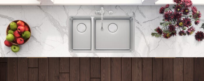 Ruvati 32″ Undermount 30/70 Double Bowl 16 Gauge Kitchen Sink – RVM5307