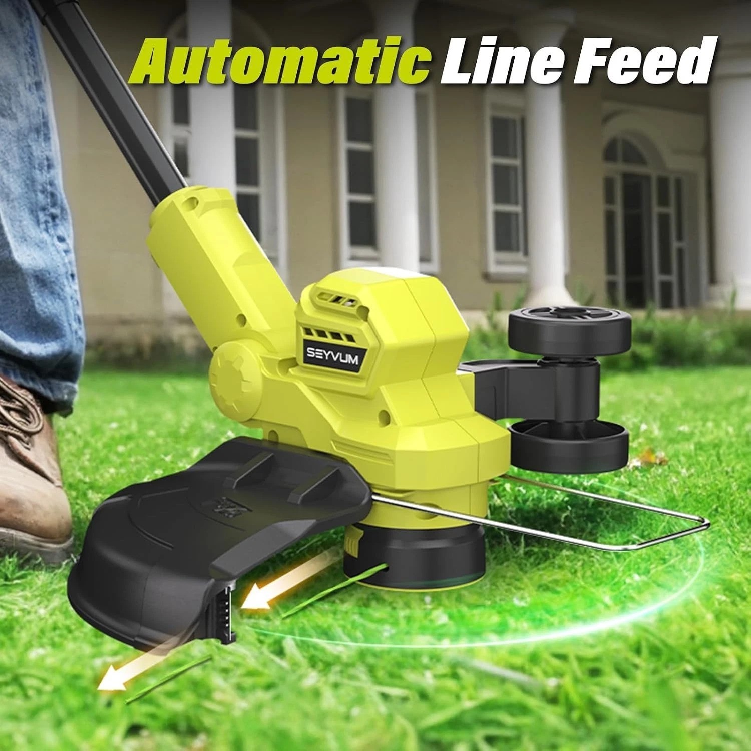 Versatile 20V Cordless Trimmer with Auto Line Feed – Perfect for Lawns & Gardens