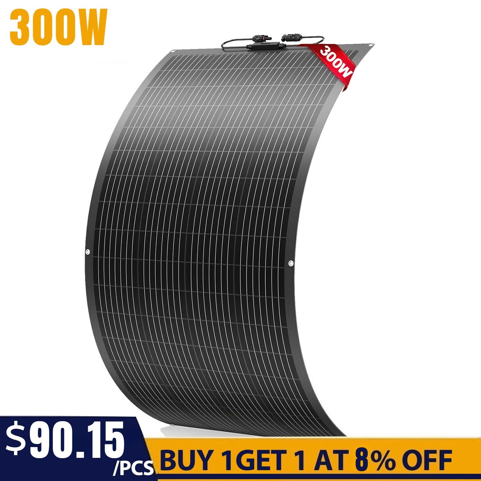 300W Flexible Solar Panel Mono 12V Portable Power Camping Home RV Battery Charge