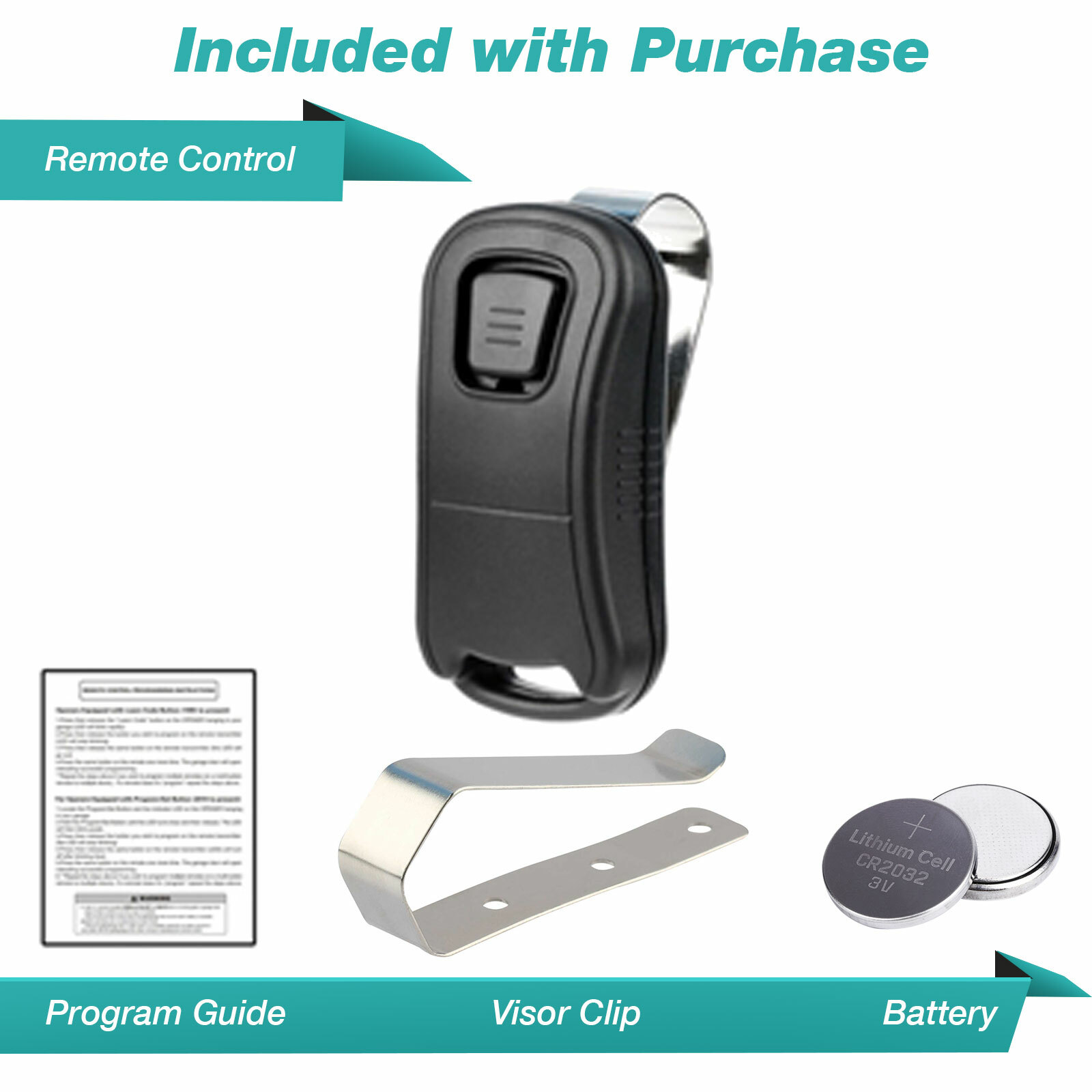 Garage Door Opener 1-Button Remote Keychain Black for Genie G1T-BX 38501R