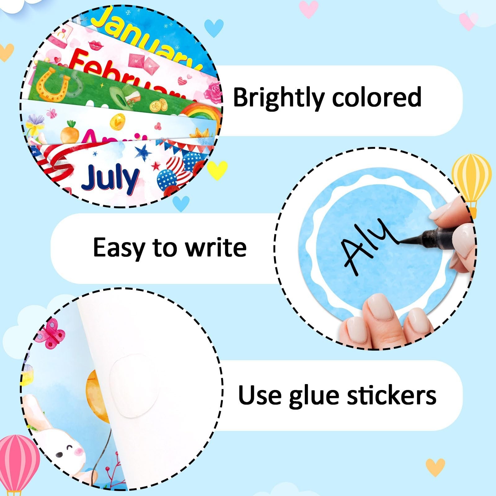 48 Pack Holiday Monthly Headliners 12 Months of The Year Bulletin Board Set S…