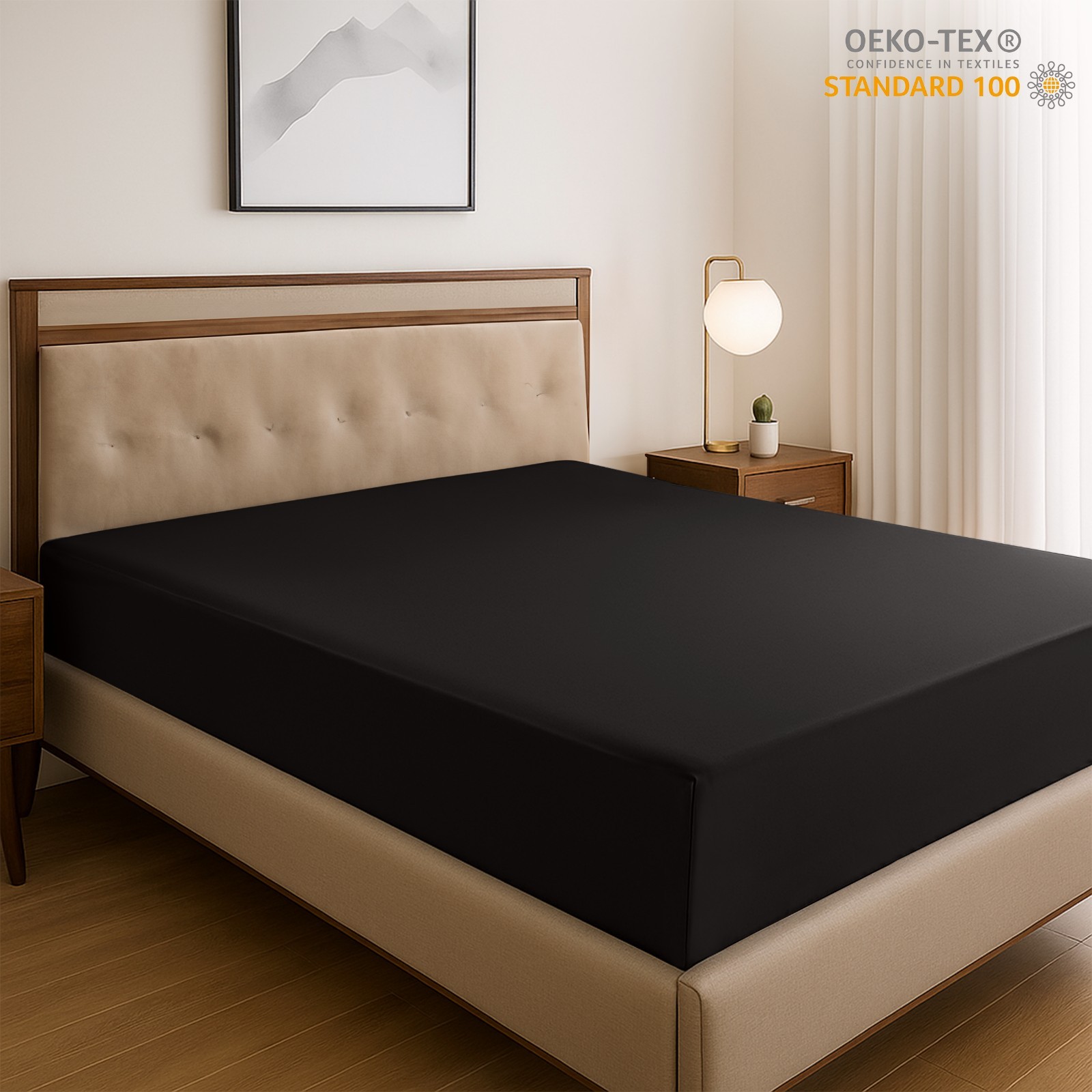 14” Deep Pocket Fitted Sheets 1800 Count Bed Sheets Brushed Fabric Fitted Sheet