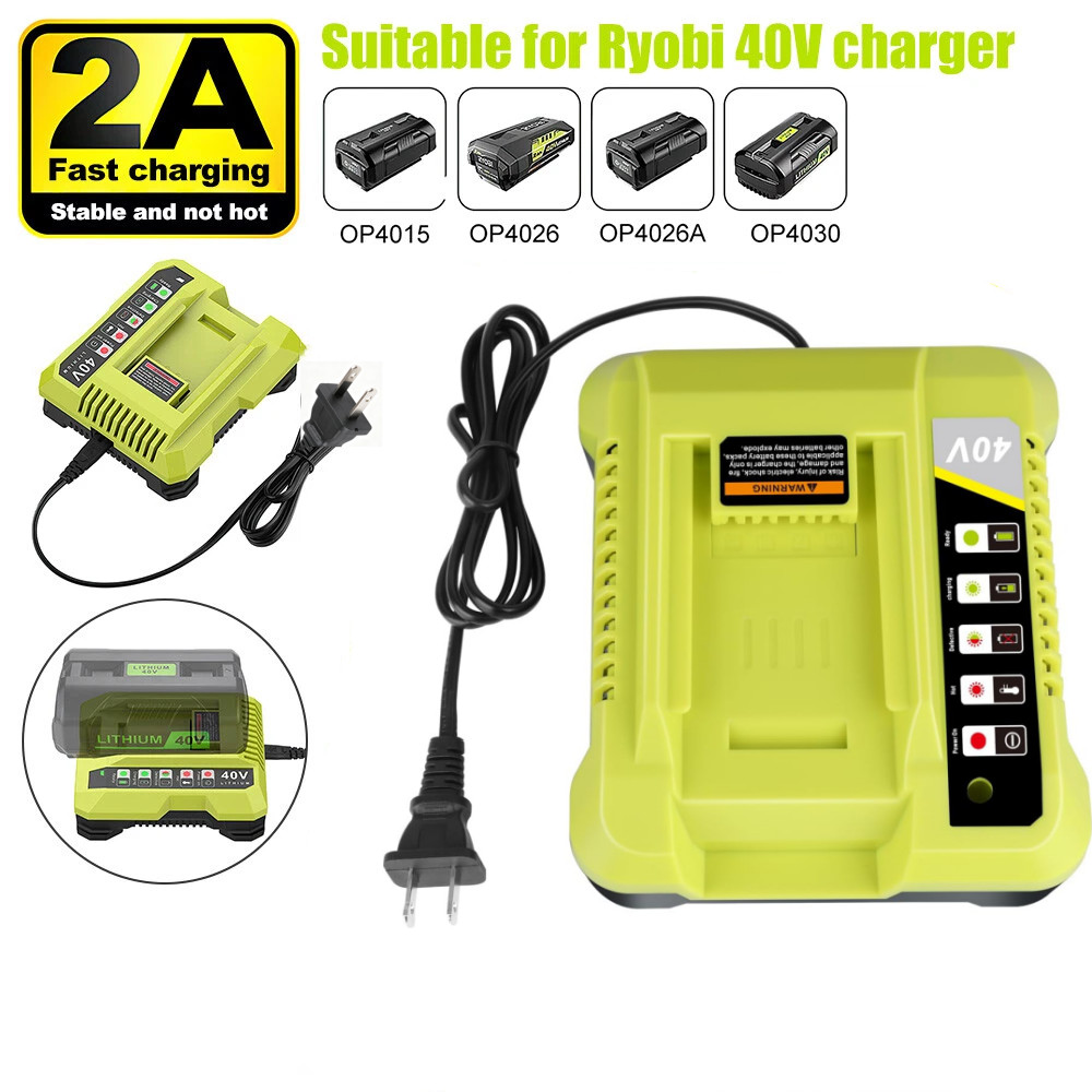Replacement for Ryobi 40V Charger OP401 – Fits OP4026 OP4040 OP4030, LED Display
