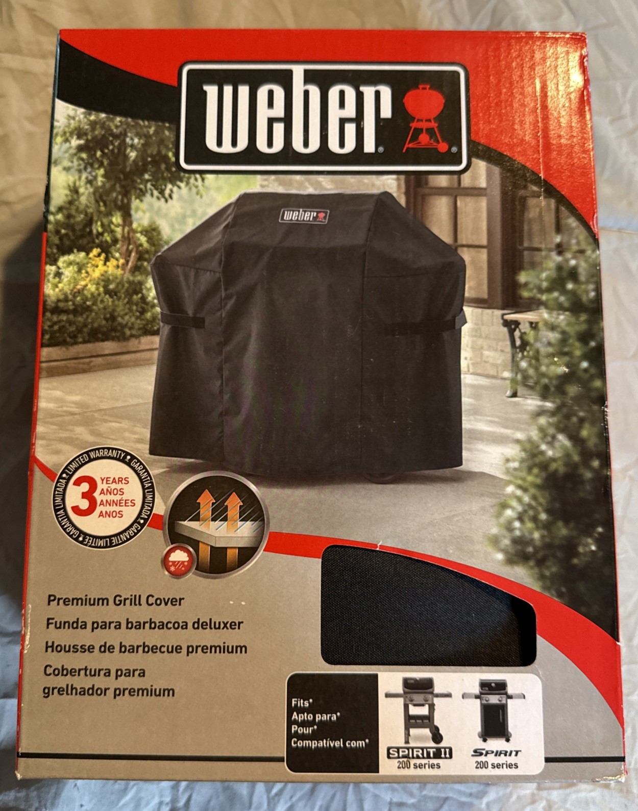 Weber 7138 Premium Grill Cover For Weber Spirit and Spirit II 200 Series